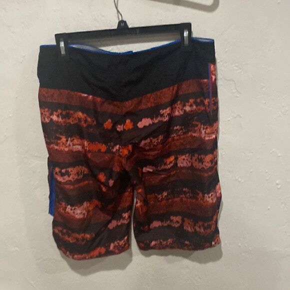 Diesel Swimwear Red Acid Dye Board Short Size US 32.  12 inch inseam - Picture 2 of 6